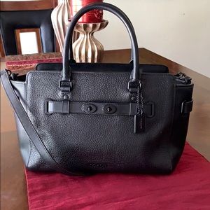 ❤️SOLD❤️Coach Carry black 25 black leather satchel